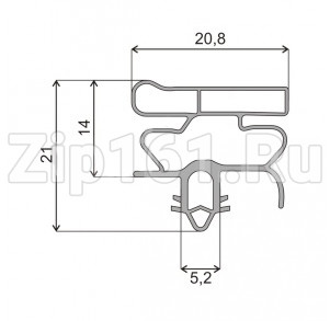 Уплотнитель 585x705 мм для холодильника Bosch профиль ОМ