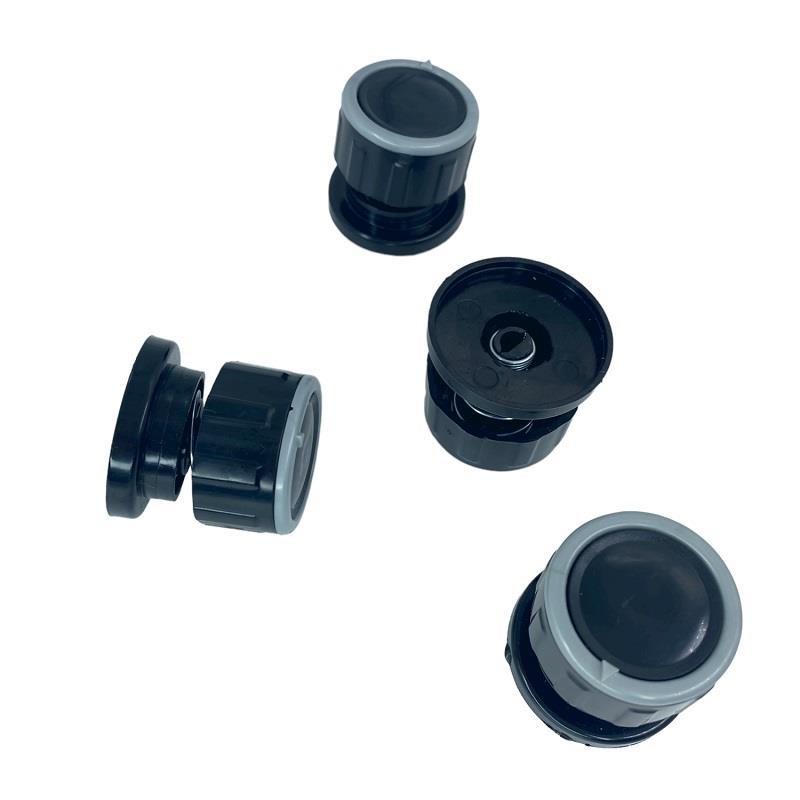 Ручка варочной поверхности ЧЕРНАЯ с серой каймой + пружина + основание (Комп 4шт) MADE IN T?rkiye